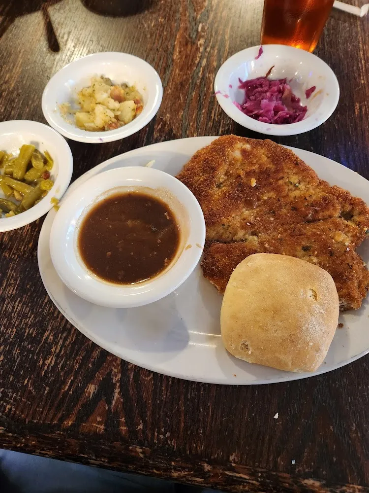 German Potato Salad Red Cabbage Green Beans